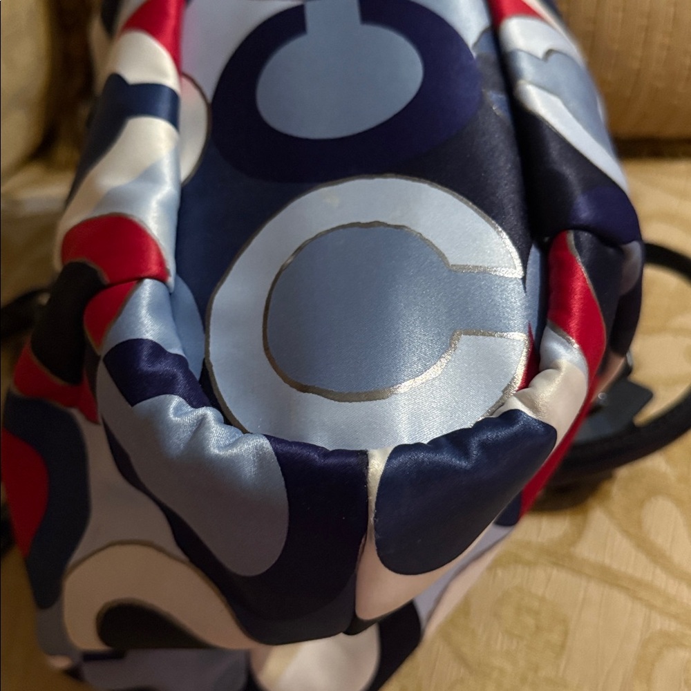 Coach 2012 Metallic Graphic Op Art Signature Juliette 2-Way Satchel Bag preowned - Picture 14 of 16